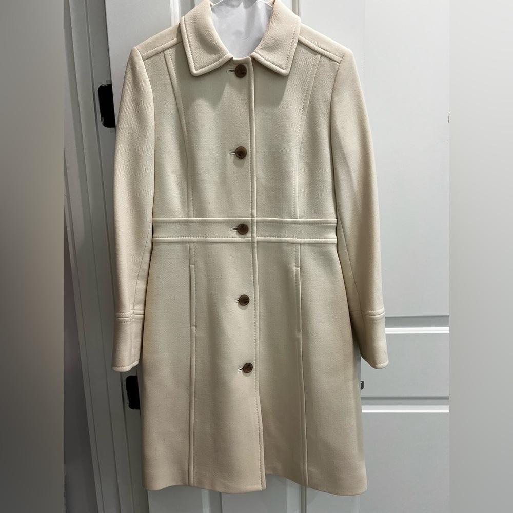 J Crew Women’s Ivory Coat size 2